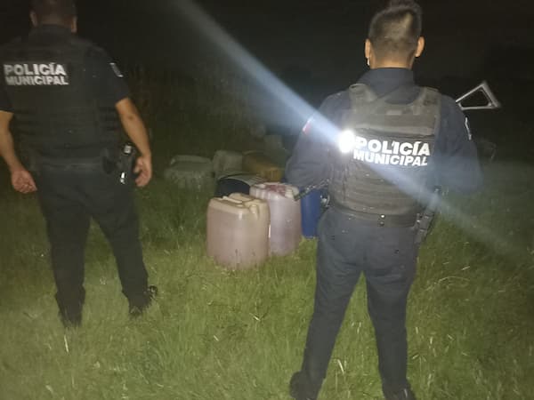 El sitio fue asegurado por los policías 