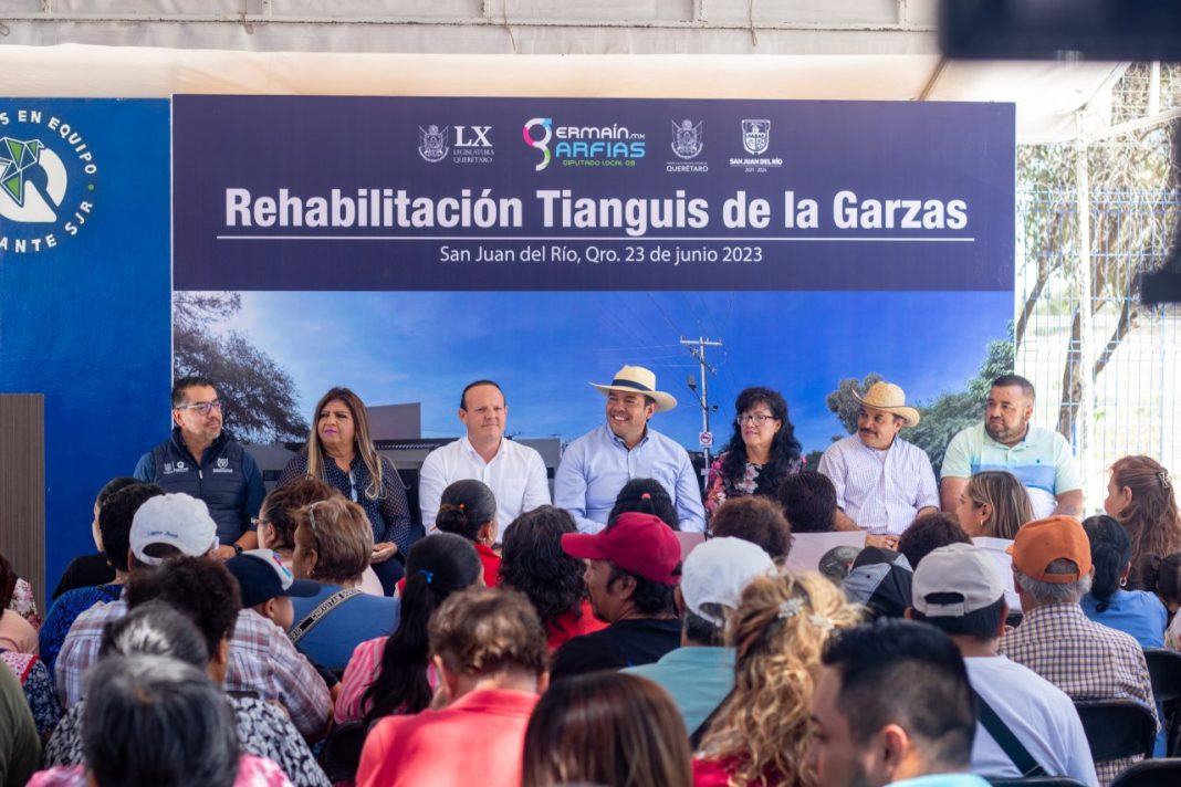 Entregan trabajos de rehabilitación del Tianguis Las Garzas