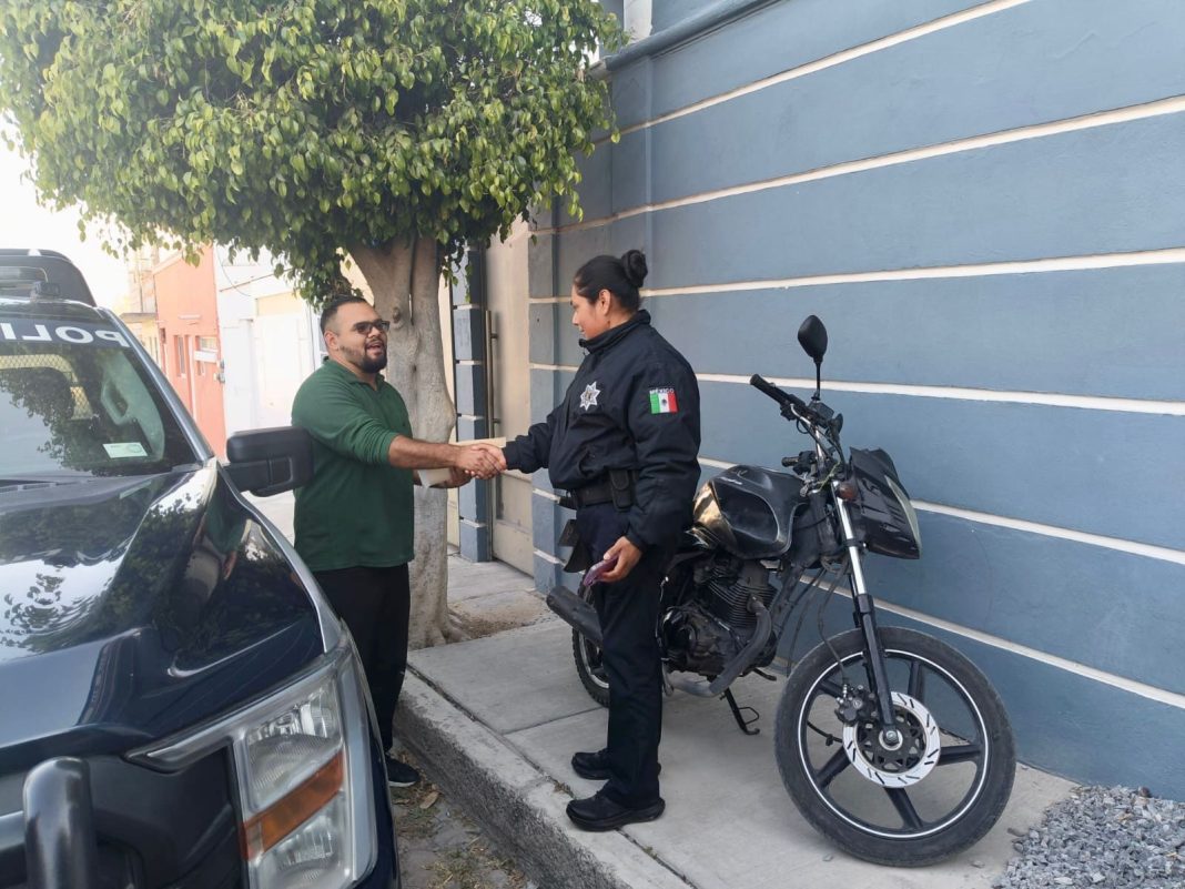 Policía Municipal recupera motocicleta con reporte de robo