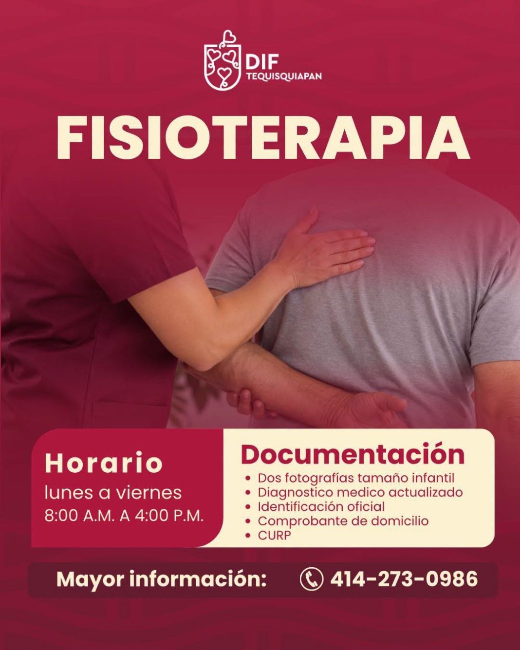 DIF Municipal ofrece servicio de fisioterapia para apoyar la rehabilitación